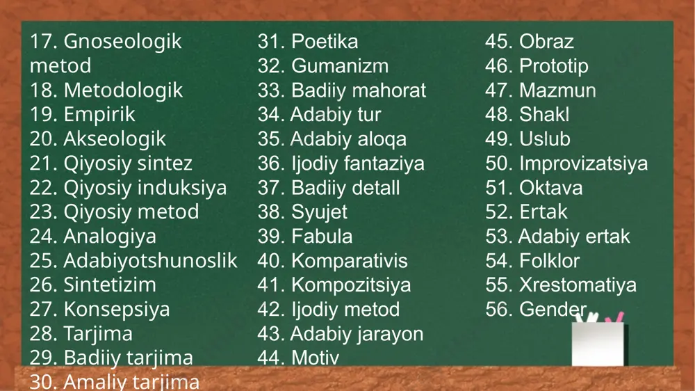 qiyosiy adabiyotshunoslik sohasiga doir 100 ta atama glossary shakllantirish. - Page 4
