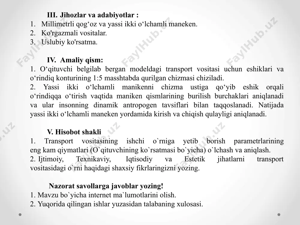 transport vositasiga kirish va chiqish qulayligini tahlil qilish - Page 3