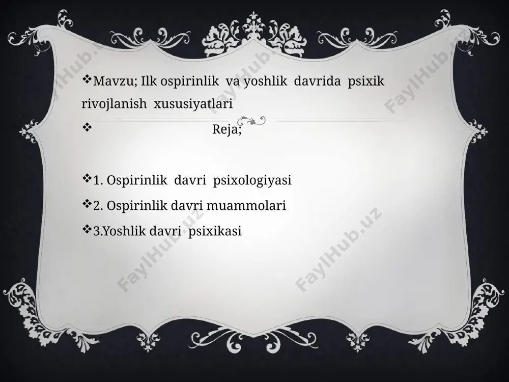 eskin farqlanadi. ilk o`spirinning psixik rivojlanishini harakatga keltiruvchi kuch jamoat tashkilotlari, maktab jamoasi, talim jarayoni qo`yadigan talablar darajasini oshishi bilan u erishgan psixik kamolot o`rtasidagi ziddiyatlaridir. turli qarama- qarshiliklar, ziddiyatlar o`spirinning axloqiy, axliy, estetik jihatdan tez o`sishi orali bartaraf qilinadi. o`spirinlarda avvalo o`zini anglashdagi siljish yaqqol ko`zga tashlanadi. bu hol shunchaki o`sishni bildirmaydi. o`spirinda o`zining ruhiy dunyosini, shaxsiy fazilatlarini, aql zakovatini, qobiliyati xamda imkoniyatini aniqlashga intilish kuchayadi. bu yoshdagi o`quvchilarning o`zini alaqador xususiyatlari mavjud. ular avval, uzlarining kuchli va zaif jihatlar, yutuk va kamchiliklarini, munosib va nomunosibliklarini aniqroq baxolash imkoniyatlarga ega bo`ladilar. o`spirin o`smirga qaraganda o`z ma`naviyati va ruhiyatining xususiyatlarini to`laroq tasavvur eta olsa ham, ularni baxolashda kamchiliklarga yo`l qo`yadi. o`spirin adabiy asarlarni va tushunish orqali mustaqil fikrlashga , muloxaza yuritish va munozaraga urganib boradi.katta maktab yoshidagi o`quvchi aqlining tanqidiyligida ogmachilikka moyyillik kuchi boladi. og`machillikning eng asosiy sabablaridan biri- voqelikning moxiyatini ilmiy jihatdan to`g`ri tushunolmaslikdir. aql tanqidligining rivojlanishi yuqori sinf …
