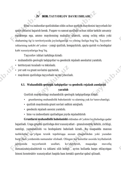 tayyorlov davri ishlari — PDF