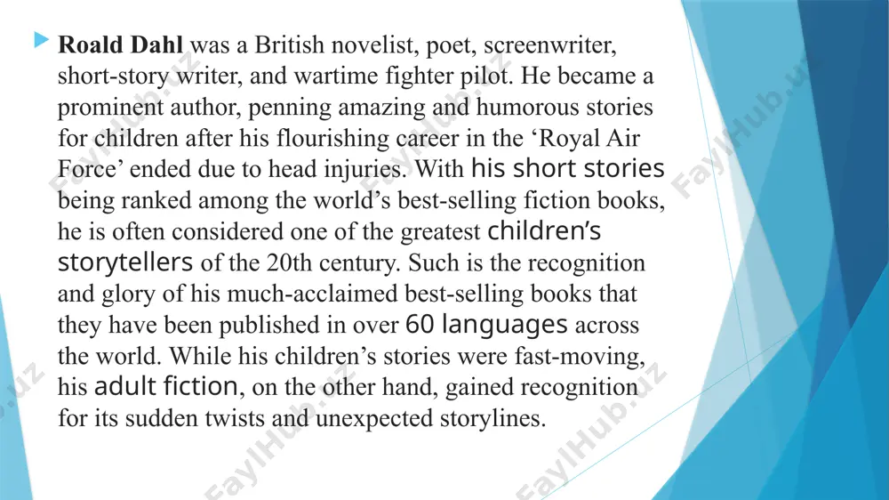 roald dahl va uning eng mashhur eserlari - Page 5