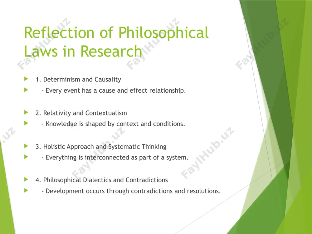research philosophy and reflection of philosophical laws in research - Page 5