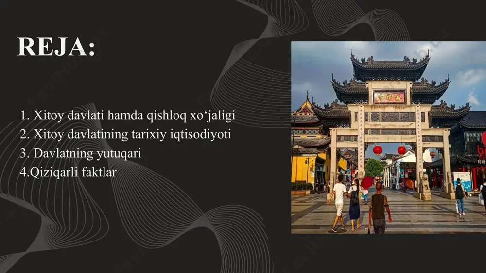 ab chiqaruvchisi hisoblanadi va go'shtning ko'p qismini ichki ehtiyojlarini qondirishga yo'naltiradi. xitoy qishloq xo'jaligining ba'zi asosiy jihatlari: suvi: xitoyda qishloq xo'jaligi uchun katta miqdorda suv resurslari talab etiladi. mamlakatda suvsiz hududlar mavjud bo'lib, qishloq xo'jaligida suv ta'minoti masalalari ahamiyatli. yangi texnologiyalar: xitoy qishloq xo'jaligida zamonaviy texnologiyalarni, jumladan sun'iy intellekt, robototexnika, dronlar va big data kabi vositalarni keng joriy etmoqda. bu texnologiyalar ishlab chiqarish samaradorligini oshirishga yordam beradi. xitoy qishloq xo'jaligining ba'zi asosiy jihatlari: ekologik muammolar: xitoyda qishloq xo'jaligida ekologik masalalar, shu jumladan tuproqning yemirilishi, suv ifloslanishi va pestitsidlar ishlatilishi kabi muammolar mavjud. bu muammolarni hal qilish uchun hukumat turli ekologik dasturlarni amalga oshiradi. iqtisodiy o'zgarishlar: xitoyda qishloq xo'jaligi bo'yicha amalga oshirilgan islohotlar natijasida, qishloq xo'jaligi sektorida erkin bozorlar, qishloq aholisi uchun yangi ish o'rinlari va modernizatsiya jarayonlari rivojlanmoqda. 2024-yil davomida xitoy qishloq xo'jaligi bir qator muhim o'zgarishlarni boshdan kechirdi. quyida ba'zi asosiy ko'rsatkichlar keltirilgan: mahsulot ishlab chiqarish: 2024-yilning yanvar-sentabr oylarida …