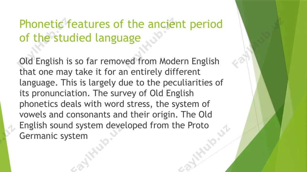 phonetic features of the ancient period of the studied language - Page 3
