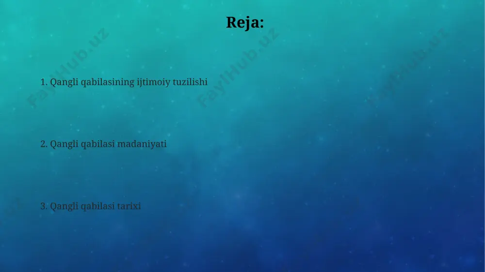 iqishi arxeologik topilmalar, masalan, miloddan avvalgi ii-i asrlarga oid marvaridlar va qurollar, qanglilarning boy madaniyati va yuqori darajadagi hunarmandchiligini tasdiqlaydi. qanglilarning ajdodlari shimoliy xitoy hududlaridan kelgan boʻlib, ularning madaniyati koʻchmanchi hayot tarziga va nomadiy merosga boy boʻlgan. qanglilarning kelib chiqishi miloddan avvalgi i asrga toʻgʻri keladi, tarixchilar ularning 50 mingdan ortiq kishidan iborat boʻlgan yirik oʻzbek qabilalaridan biri ekanligini taxmin qilishadi. qanglilarning dini qanglilar orasida shamanlar muhim rol o‘ynagan; ular 5 dan ortiq sehr-jodu usullarini qo‘llab, kasalliklarni davolash, yomon ruhlardan himoya qilish va kelajakni bashorat qilish kabi vazifalarni bajarishgan. qanglilarning diniy marosimlari, qurbonliklar va raqslar bilan birga, qabilalararo munosabatlarni mustahkamlashda va ijtimoiy tartibni saqlashda muhim ahamiyatga ega bo‘lgan; taxminan 10 ta asosiy bayram va marosimlar mavjud bo‘lgan. qanglilarning dini, asosan, animistik va totemistik e’tiqodlarga asoslangan bo‘lib, tabiat hodisalari, hayvonlar va o‘simliklarga sig‘inishni o‘z ichiga olgan; taxminan 20 ga yaqin turli xil ruhlar va xudolarga imon keltirishgan. qanglilarning siyosiy tizimi qanglilarning …