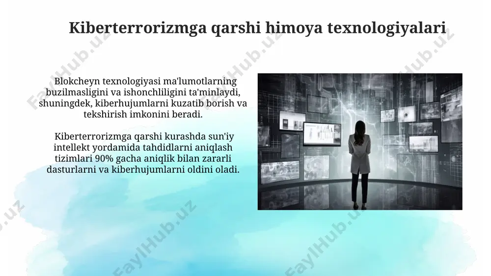 terrorizmning aniq misolidir. 2017-yilda notpetya ransomware hujumi global miqyosda 10 milliard dollardan ortiq zarar keltirdi, minglab kompyuterlarni shifrlab, ishlab chiqarish va infratuzilmalarga jiddiy ta'sir ko'rsatdi. e'tiboringiz uchun rahmat @taqdimot_robot image2.jpg image3.jpg image4.jpg image5.jpg image6.jpg image7.jpg image8.jpg image9.jpg image10.jpg image1.png