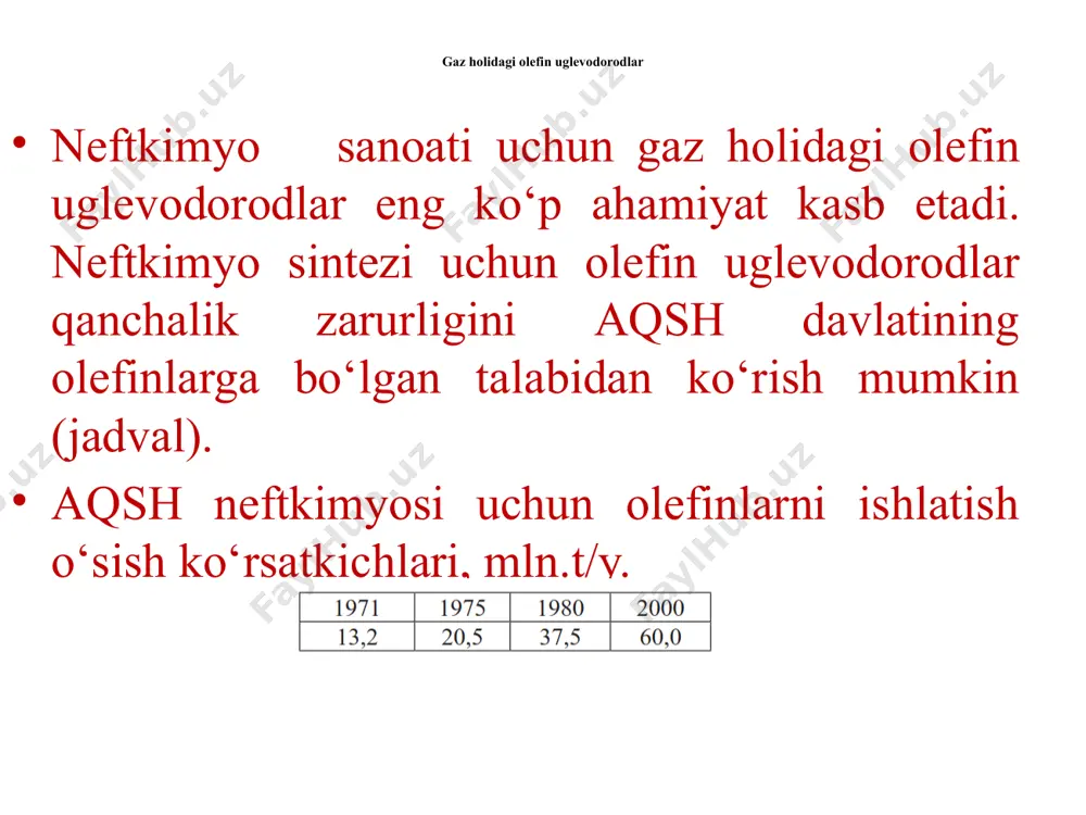 benzinkomponentlarini olish maqsadida olefinlarning polimerlanishi - Page 4