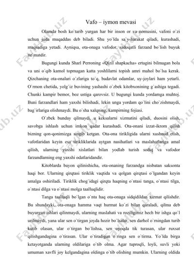 vafo – iymon mevasi — DOC