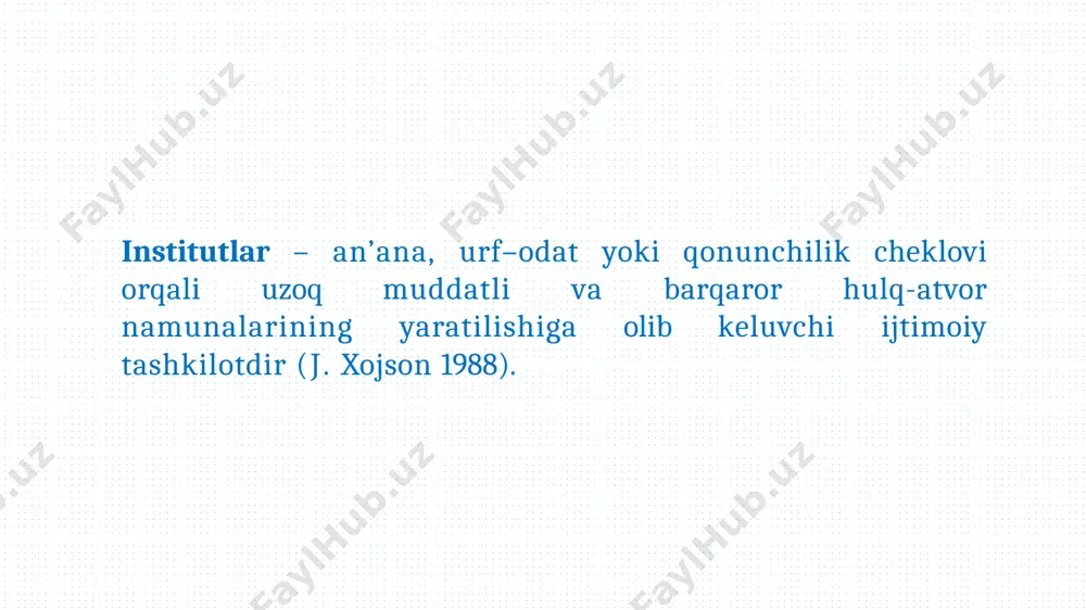 institutlar va ularning jamiyat rivojlanishidagi roli - Page 5