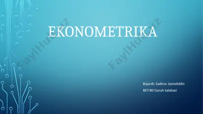 ekonometrika — PPTX