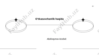 o'tkazuvchanlik haqida — PPTX
