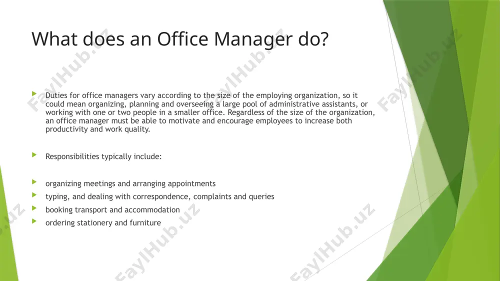 fundamentals of secretarial work in the work of an office manager - Page 3