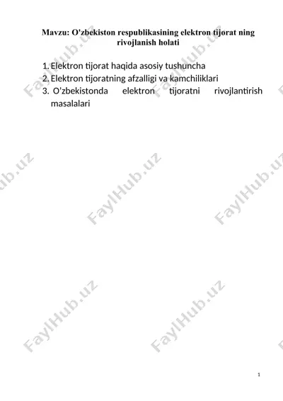 elektron tijorat — DOCX