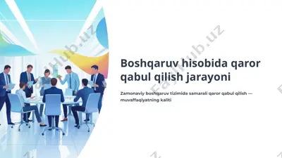 boshqaruv hisobida qaror qabul qilish jarayoni — PPTX