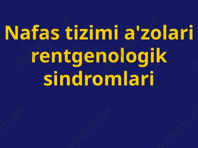 nafas tizimi a'zolari rentgenologik sindromlari — PPTX