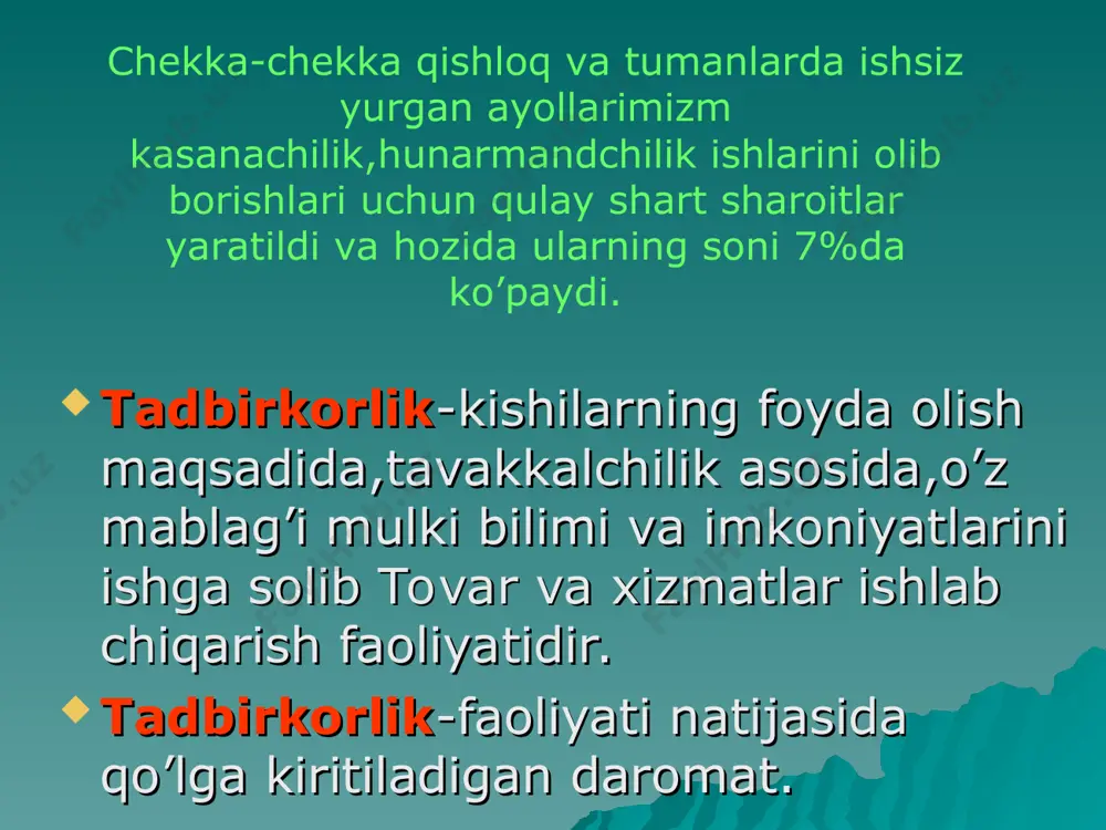 ”kichik biznes va xususiy tadbirkorlik yili” davlat dasturini hayotga tadbiq etish - Page 3