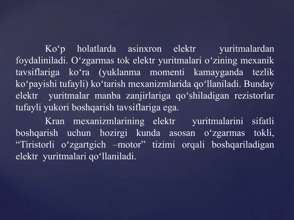 kran mexanizmlari elektr yuritmalarining boshqarish tizimlari - Page 4