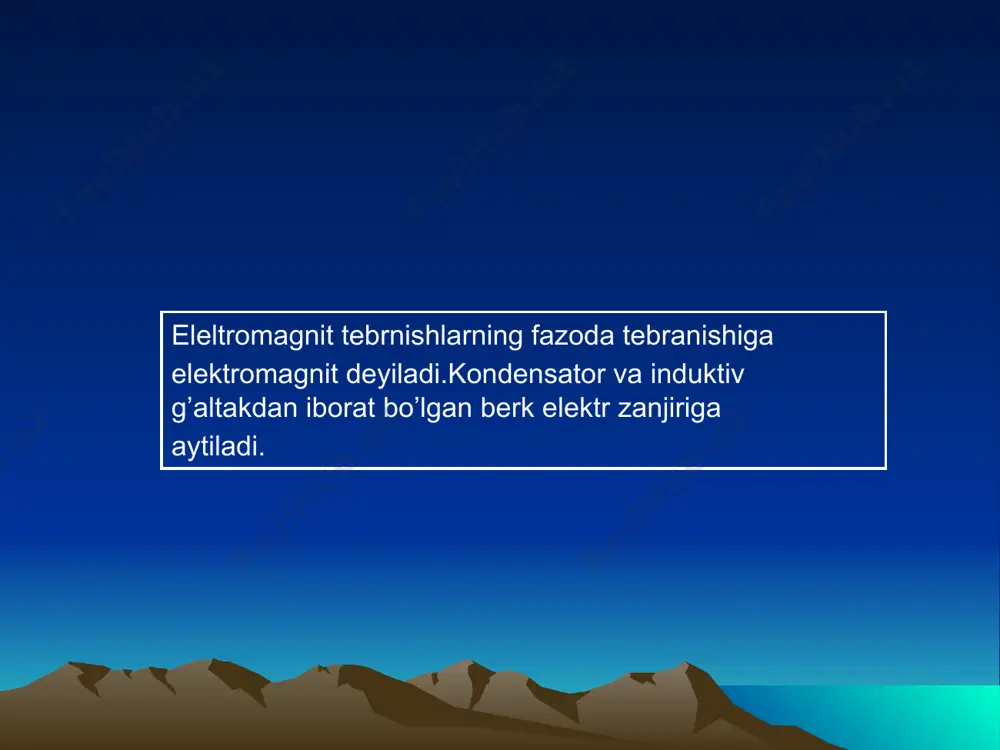 elektromagnit to’lqinlar. maksvel lorens nazaryasi - Page 5