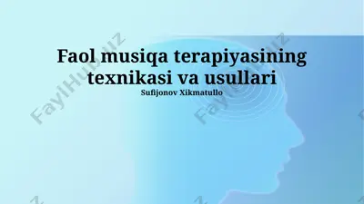 rekreativ musiqa terapiyasi — PPTX