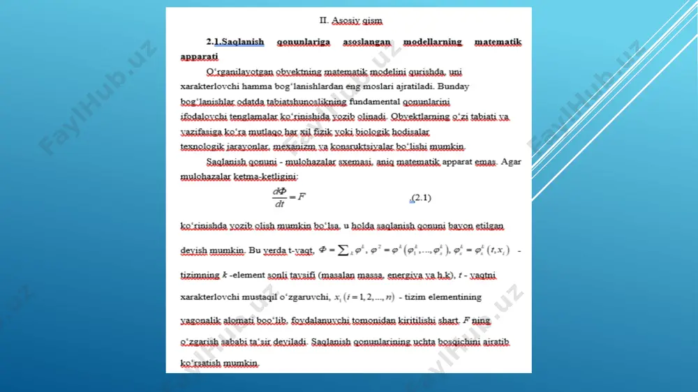 taqdimot ishi "ekologik — matematik modellar" - Page 5