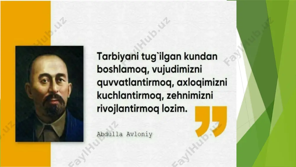 shiroq tushunishga yordam beradi va o‘qituvchilarga bir-biridan o‘rganish imkonini beradi. belgiya fransiya ta’lim tizimida sinf rahbarining roli o‘quvchilarga ta’lim va tarbiya berish bilan cheklanmaydi. u o‘quvchilar o‘rtasidagi hamjihatlik va do‘stona muhitni yaratish uchun ham javobgar. fan o‘qituvchilari bilan birgalikda sinfdagi o‘quvchilarga individual yondashuvni takomillashtirish orqali jamoani mustahkamlashda sinf rahbarlari o‘quvchilarning ijtimoiy rivojlanishiga hissa qo‘shadi. yaponiya ta’lim tizimida sinf rahbari o‘quvchilar o‘rtasida intizom va tartibni saqlashda asosiy ro‘lni o‘ynaydi. fan o‘qituvchilari va sinf rahbarlari birgalikda o‘quvchilarni tarbiyaviy jihatdan qo‘llab-quvvatlab, ularning sinfdoshlari bilan o‘zaro hurmat va mas’uliyat hissini shakllantirish uchun ishlaydilar. sinf rahbari va fan o‘qituvchilari intizom masalalarida muntazam muloqot qilib, o‘quvchilarning sinfda o‘zlarini tutishiga va jamoa bo‘lib ishlash qobiliyatiga yordam beradi. fransiya yaponiya rossiya rossiya davlatida fan o‘qituvchilari bilan sinf rahbarlari o‘rtasida o‘zaro hamkorlik bo‘yicha tadqiqotlar, so‘rovnomalar o‘tkazilgan. 9 qiyosiy tahlil o‘zbekistonda o‘zbekistondagi ta’lim berish samaradorligi yuqori bo‘lgan maktablarda fan o‘qituvchilari dars jarayonida o‘zlarining faniga qiziqishi bor o‘quvchilarni 5-sinfdan kuzatuv asosida …