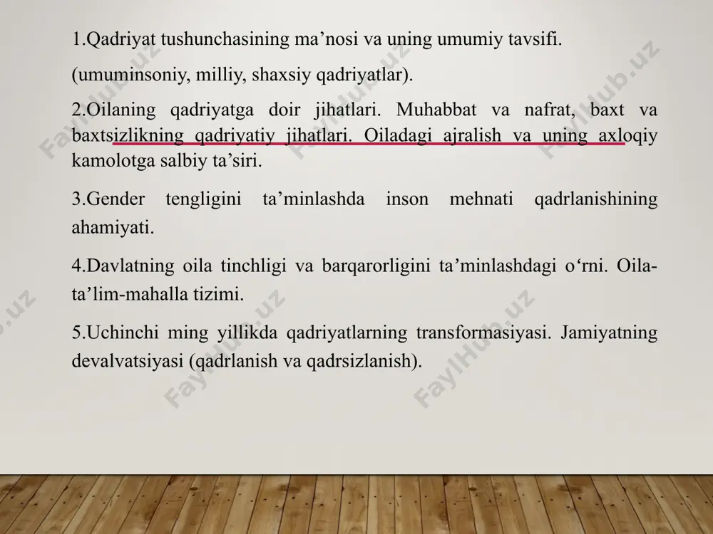 o‘sha davrda qadriyat borliq bilan ayniylashtirilgan, qadriyatga xos bo‘lgan xususiyatlar esa uning mazmuniga kiritilgan. masalan, zardo‘sht, moniy, suqrot va platon uchun yaxshilik va adolat kabi qadriyatlar haqiqiy borliqning bosh mezonlari hisoblangan. bundan tashqari, qadimgi faylasuflar qadriyatlarni tasniflashga harakat qilganlar. xususan, moniy zulmat va ziyo dunyosi mavjud, birinchi dunyoda adolatsizlik, zulm, zo‘ravonlik, ikkinchisida esa abadiy, yengilmas doimiy qadriyatlar hukm suradi deb xisoblaydi yangi davrda qadriyatlar haqidagi ta'limotga nisbatan yondashuvlar ratsionalizm nuqtai nazaridan tavsiflana boshlanganki, bu hol fanning rivojlanishi va yangi ijtimoiy munosabatlarning shakllanishi bilan izohlanadi. bu davrda qadriyatlar va ularning mezonlari muammosi rene dekart, benedikt (barux) spinoza, klod adrian gelvetsiy, pol anri golbax, a. avloniy, a.donish, furqat, muqumiy va boshqa mutafakkirlarning asarlarida o‘z aksini topgan a.avloniy ”turkiy guliston yohud axloq” asarida “yaxshi xulqlar- muhabbat, yaxshilik, adolat, haqiqat, shijoat, ibrat kabi ijobiy qadriyatlarni va razolat, g‘iybat, jaholat, adovat kabi “yomon xulqlar”ni farqlaydi. xx asrda o‘zbek faylasufi s.shermuxamedov avloniy g‘oyasini davom ettirib insonga …