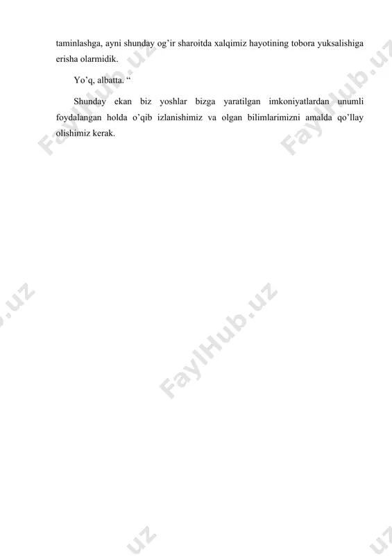 an kengayish koeffitsiyenti , atomlar (molekulalar) issiqlik sig‘imiga nisbati ushbu modda uchun temperaturaga bog‘liq bo‘lmagan doimiylardir. haqiqatan bu ikki hodisa temperatura ortganda atomlar orasidagi masofa ortishiga bog‘langan ekan. 3. ichki mexanik kuchlar va kuchlanganlik qattiq jismlarda issiqlik uzatish isssiqlik o‘tkazuvchanlik orqali uzatiladi. kristallarda issiqlik energiyasi fononlar, fotonlar , erkin elektronlar, eksitonlar-elementar zarrachalar orqali uzatiladi. zarraga – fononlar issiqlik uzatayotgan hol bo‘lsin t1 t2 metal sterjen > bo‘lsa fononlar oqimi vujudga keladi. issiqlik energiyasi oqimi vujudga keladi ds – ko‘ndalang kesim dt vaqtda dq issiqlik miqdori oqadi. molekular fizikadan ma’lum dq=-λ ds dt (1) λ-issiqlik o‘tkazuvchanlik koeffitsenti kristal panjarada erkin harakatlanuvchi fononlar. ularning issiqlik o‘tkazuvchanlik koeffitsenti =c c-fononning birlik hajmdagi issiqlik sig‘imi. –erkin yugirish yo‘l uzunligi (fononning) metal sterjenning tovush tezligi , chunki c va temperatura bog‘liq emas =c ē debay qonuniga ko‘ra cbo‘lishi kerak. xulosa qattiq jismlar tabiatda ideal va real qattiq jismlar, amorf qattiq jismlar, turli qotishmalar, metallar ko’rinishida …