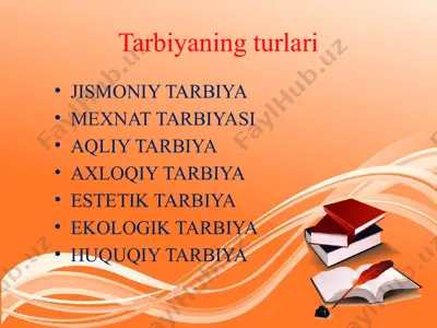 tarbiyaning turlari — PPTX