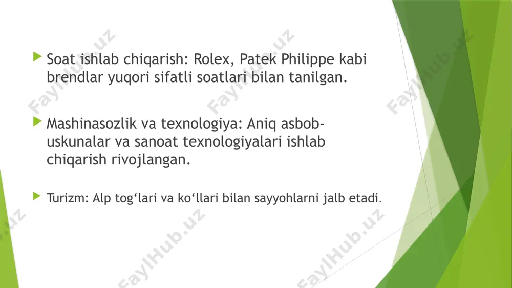 shveytsariya iqtisodiyoti slayti - Page 4