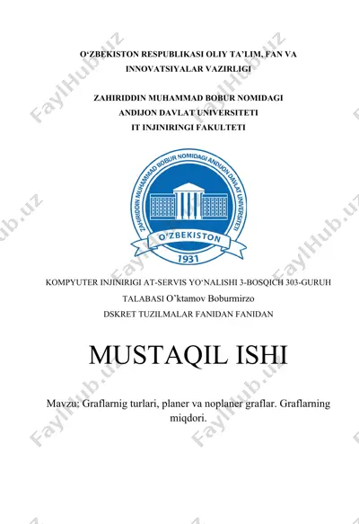 graflarning turlari va miqdori — DOCX