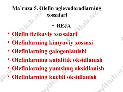 olefin uglevodorodlar — PPTX
