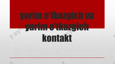 elektr bilan o‘tkazuvchi yarim o‘tkazgich — PPTX