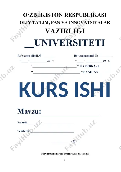mavarounnahrda temuriylar saltanati — DOCX