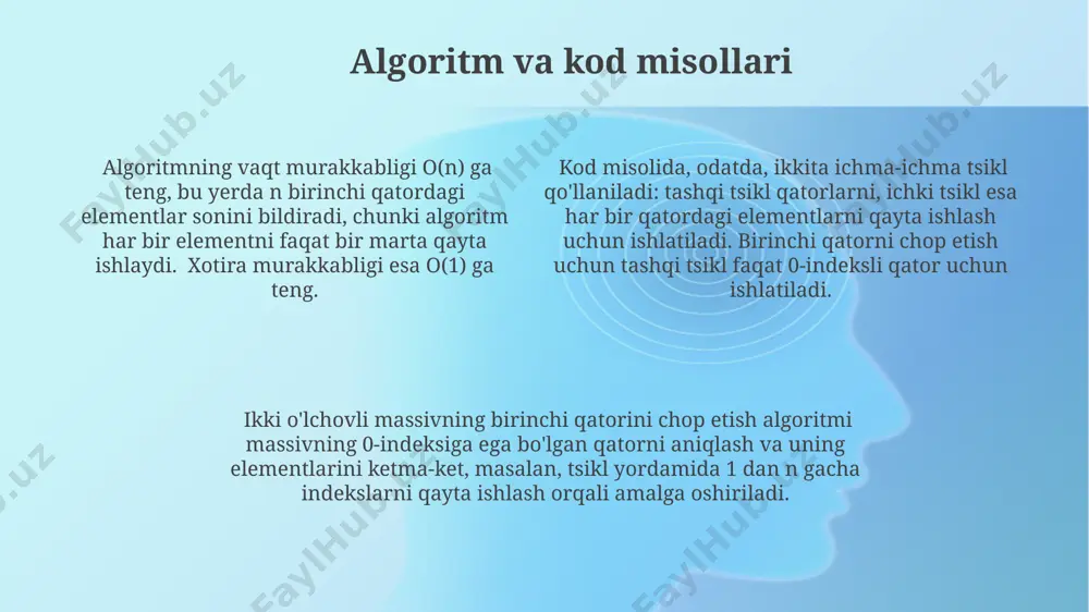 ikki o'lchamli massivda faqat birinchi qator elementlarini ekranga chiqarish - Page 4