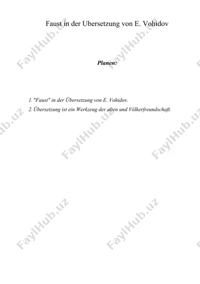 faust in der ubersetzung von e. vohidov — DOC
