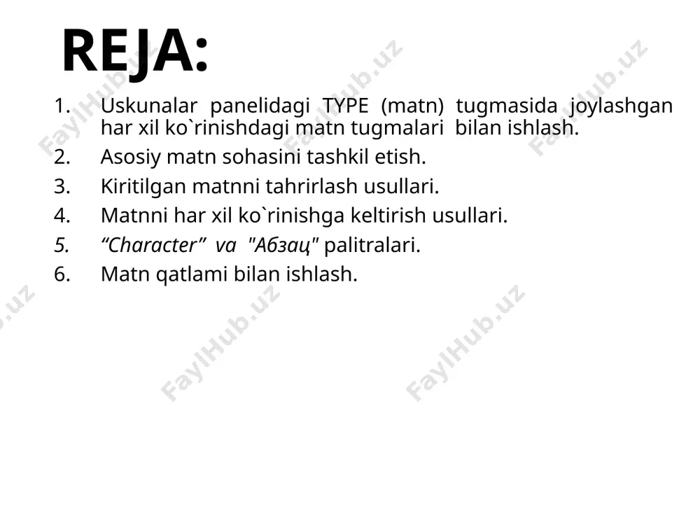 adobe photoshop dasturida matn bilan ishlash - Page 2