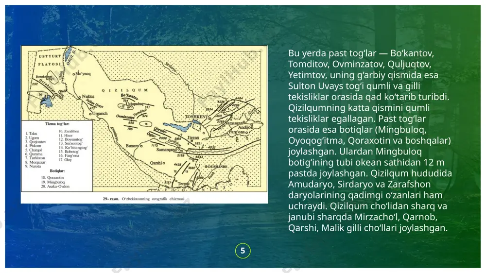 o'zbekistonning tabiiy geografik zonalari - Page 5