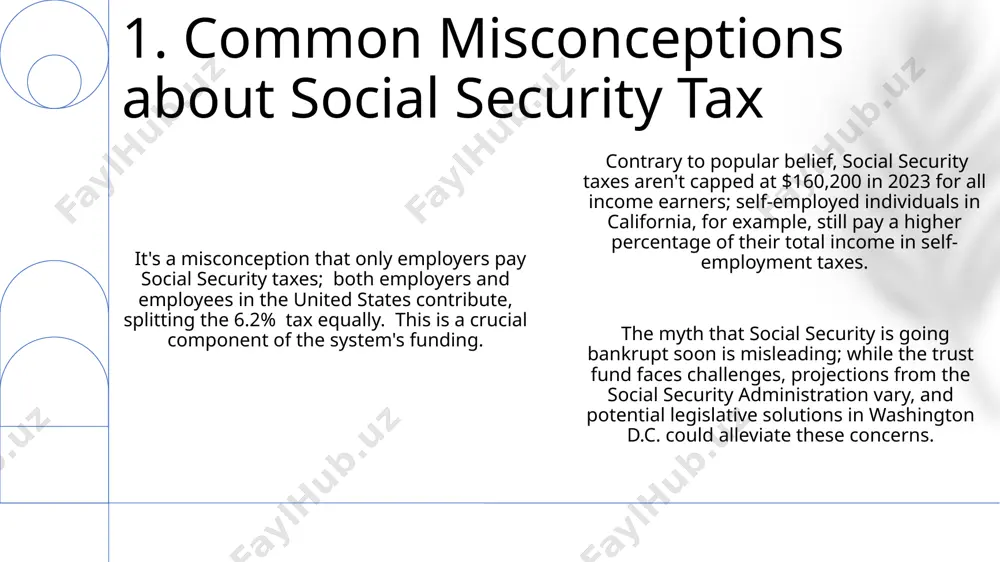 ficant pressure on the system's ability to support a growing population of retirees, impacting future benefit levels. the social security administration projects a shortfall of approximately $13.2 trillion by 2092 if no changes are made to current legislation. this potential insolvency necessitates reforms affecting benefit payments and/or tax increases across the united states. proposals for social security reform often include raising the full retirement age, gradually increasing the full retirement age from 67 to 70 over several decades for future beneficiaries in the us, and adjusting the taxation of higher earners’ benefits. 6. the future of social security the self-employment tax, a crucial component of the social security system's funding in places like new york, applies to various self-employed professions; exceeding the annual wage base limit results in only medicare tax being applied to the excess earnings above $160,200 in 2023 unlike traditional employment where taxes are split between employer …