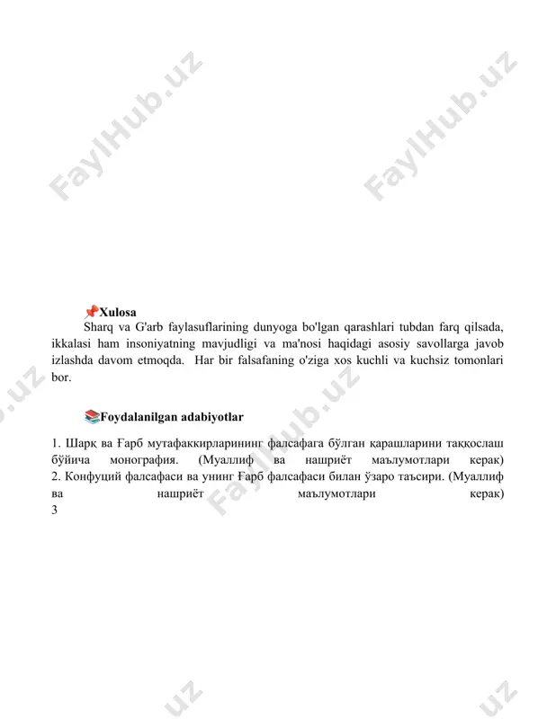 sharq va g'arb mutafakkirlarining falsafa fani haqidagi qarashlari - Page 5
