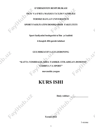 katta yoshdagilarda tashkil etiladigan jismoniy tarbiya va sport — DOCX