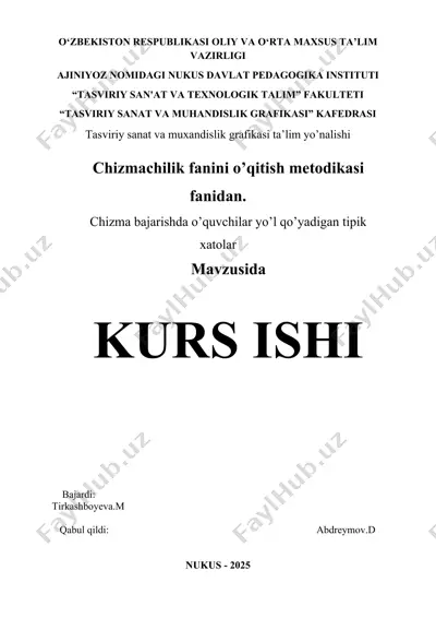 chizmachilik fanini o’qitish metodikasi — DOCX