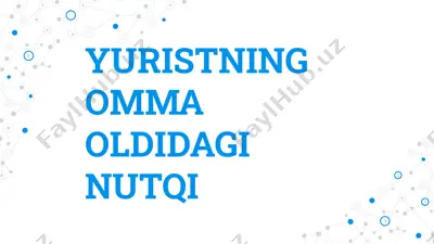 nutq texnikasi va mahorati — PPTX