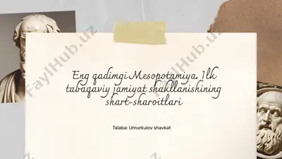 mesopotamiya jamiyat shakllanishi — PPTX