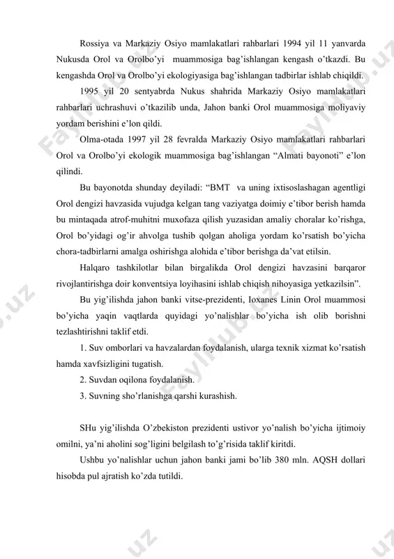 ekologiya soxasida xalqaro xamjixatlik - Page 5