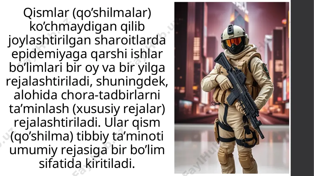ologik tahlil hisoblanadi. uning natijalari asosida epidemik jarayon rivojlanishi tendentsiyasi va holati baholanadi, shuningdek, epidemiologik prognoz beriladi. yuqorida retrospektiv epidemiologik tahlilning variantlari haqida to’xtalib o’tilgan edi. shunga mos ravishda epidemiologik nazoratning variantlari haqida gapirish mumkin. e’tiboringiz uchun rahmat !!! image1.png image2.png image3.png image4.png image5.png image6.png image7.png image8.png image9.png image10.png image11.png /docprops/thumbnail.jpeg
