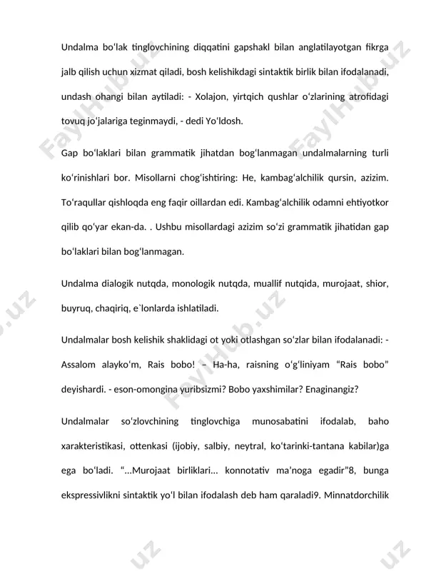 mustaqil ish (referat) “undalmalar” - Page 5
