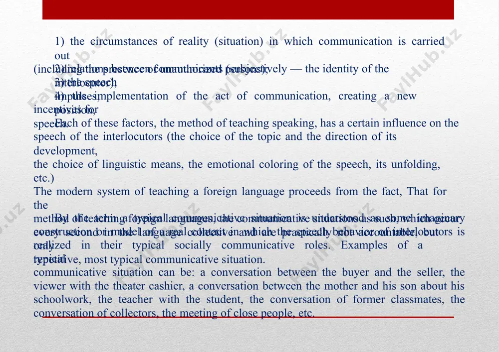 the official nature isinherent in public communication in any form. informal communication is characterized by ease, relaxed, often facetious, both in the behavior of individuals, and in the tone of their speech, freedom in choosing linguistic means. in informal communication,the content of the statements of individuals, as a rule, is not thought out in advance, they have an unprepared character. unlike official communication, in the conditions of which the official and business style of oral speech is used, in informal communication, the spoken language is widely used in its various variants, including professional jargon. the modern teaching methodology of speaking distinguishes two kinds of informal communication—business conversation and free conversation. business conversation can be considered as a necessary link in non-speech activity, as a means of solving problems arising from non-verbal actions (for example, discussion between family members of the way of holding summer vacations, choosing a profession for a …