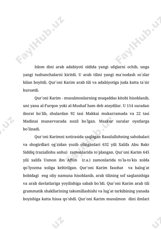 uman xolatlarda, ayniqsa, qiyin bir vaziyat yuz berganda mana shu sunnatlarga rioya va amal qilishni o`zining burchi va ixtiyori deb biladi. islomning dastlabki yillarida hadislarni saqlab qolish ularni muttasil yodlab borish bilan amalga oshirilar edi. ko`pchilik saxobalar yetarli darajada savodli bo`lishlariga qaramay hadislarni o`z vaqtida yozib bormaganlar. bunga paygambarning hadislarini yozib borishlikni man etganliklari asosiy sabab bo`lgan. o`z xotiralari quvvatiga ishongan saxobalar ularni yodlab boraverganlar va shu tarzda avloddan-avlodga yetkazish mumkinligiga ishonganlar. u davrlarda kishilarning hurmat ehtirom qilinishi , obru-e`tibor qozonishi uning yodlangan va ma`nosini o`zlashtirgan qur`on oyatlari va hadislarining soni bilan belgilanar edi. vaqt o`tishi bilan qur`oni karim va axodisi nabaviyani yod biladigan kimsalar birin-ketin dunyodan ko`z yumib , ularning soni borgan sari kamayib borayotgani ma`lum bo`la boshlaydi. shu boisdan hadislarni xatga tushirish va to`plash orqali kelajak avlodlar uchun ma`naviy meros qoldirish xarakatiga asos solindi. bu ishga ayniqsa hijratning ikkinchi asridan boshlab jiddiy kirishildi. uchinchi asrda esa, imom al-buxoriy …