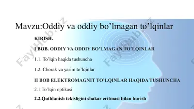 elektromagnit to'lqinlar — PPTX