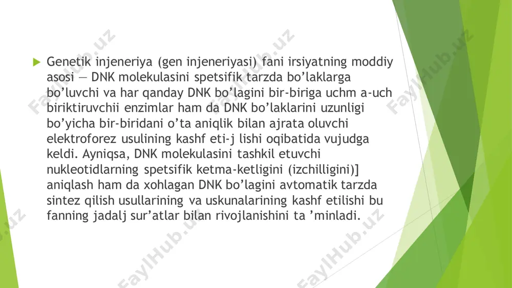 genetik injeneriya va uning tibbiyotdagi ahamiyati - Page 5